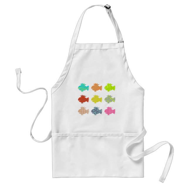 Patterned Fish Standard Apron (Front)