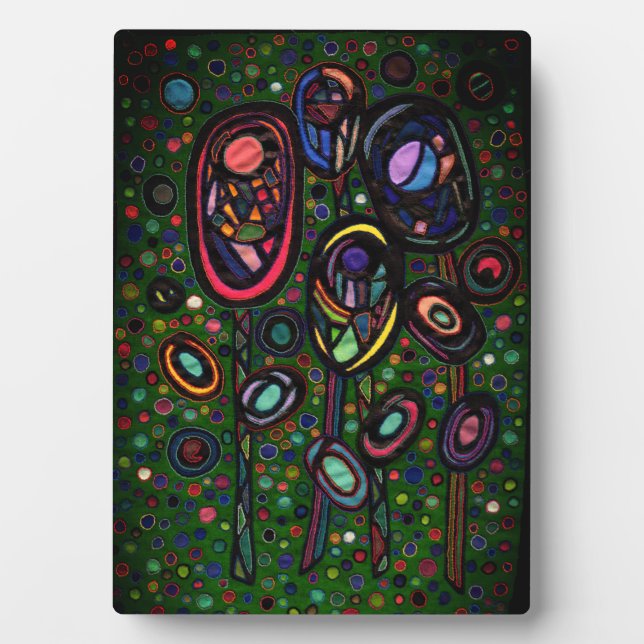 Patterned flowers plaque (Front)
