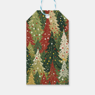 Patterned Forest of Festive Pines Gift Tags