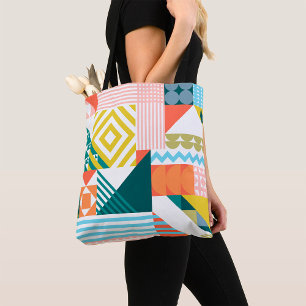 Patterned Geometric Tote Bag