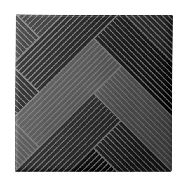 Patterned Gray Herringbone Tile (Front)