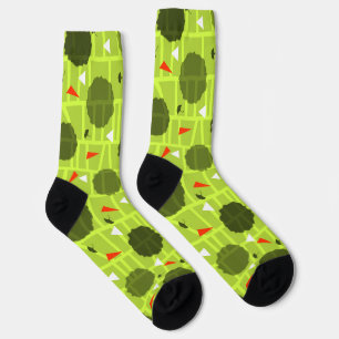 Patterned green socks