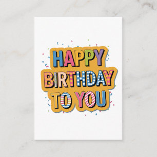 Patterned Happy Birthday Enclosure Card