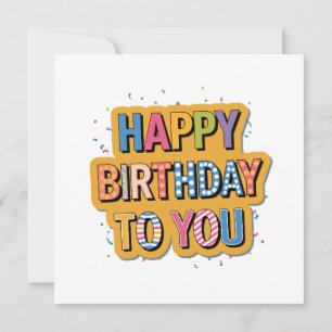 Patterned Happy Birthday Invitation