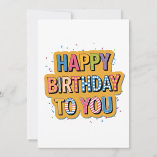 Patterned Happy Birthday Invitation