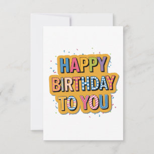 Patterned Happy Birthday RSVP Card