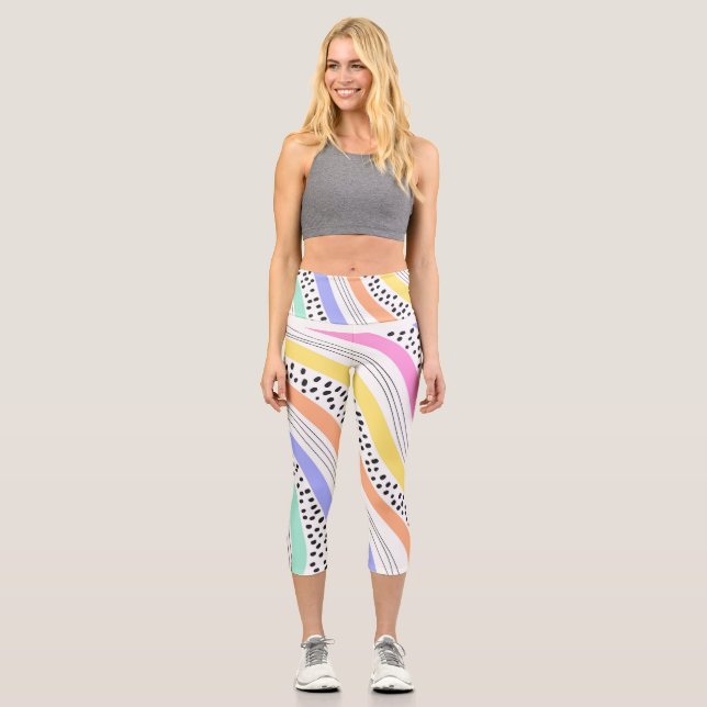 PATTERNED High Waisted Capris (Front)