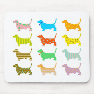 patterned-hound-dogs mouse mat