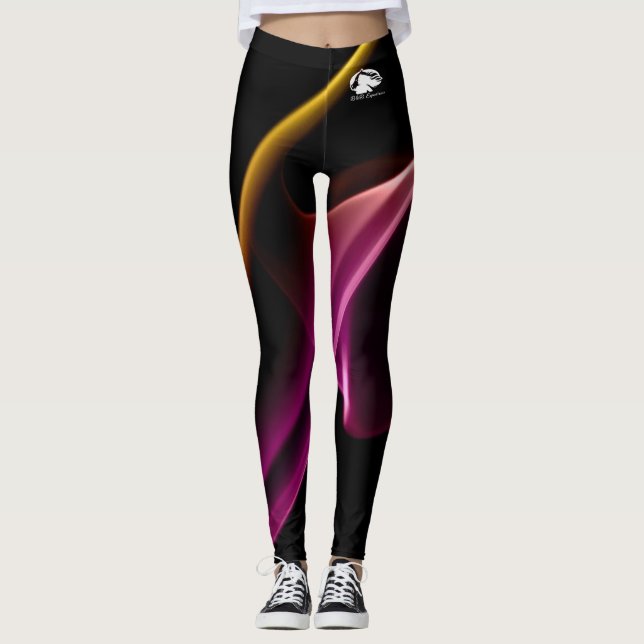 Patterned Leggings - White B&B Logo (Front)