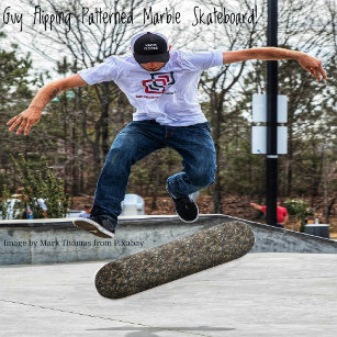 Patterned Marble   Skateboard