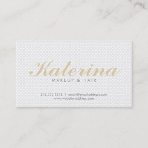 Patterned Name in Gold Business Card