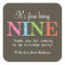 Patterned Nine Birthday Party Sticker