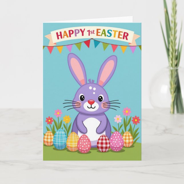 Patterned Ovoids Joyful Card (Front)