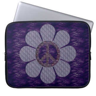 Patterned Peace Flower Laptop Sleeve