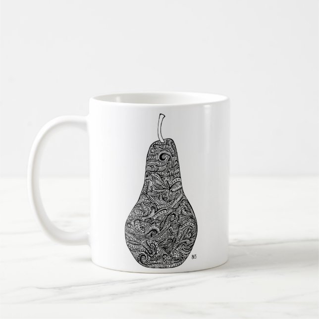 Patterned Pear Mug (Left)