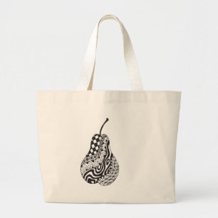 patterned pear tote