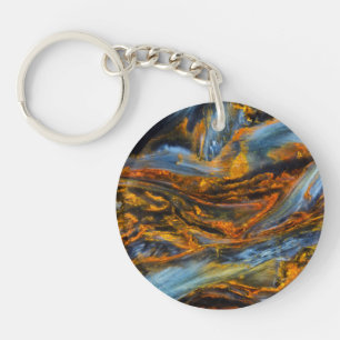 Patterned Pietersite Key Ring