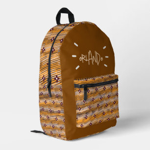 Patterned Printed Backpack