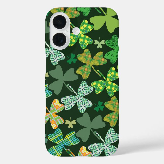 Patterned Shamrocks Case-Mate iPhone Case (Back)
