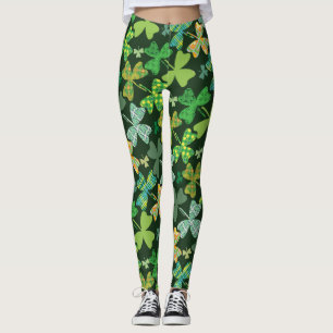 Patterned Shamrocks Leggings