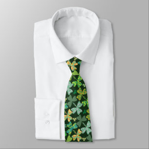 Patterned Shamrocks Tie