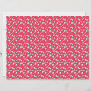 Patterned Silver-Grey Foliage on Bright Pink Red