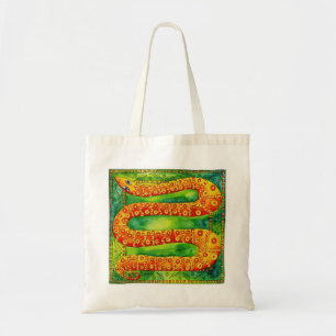 Patterned Snake Watercolour Illustration Tote Bag