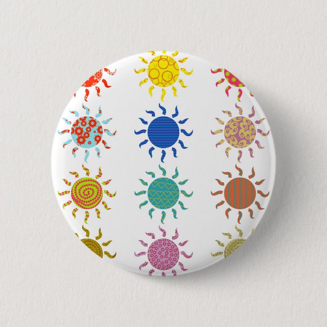 Patterned Suns 6 Cm Round Badge (Front)