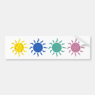 Patterned Suns Bumper Sticker