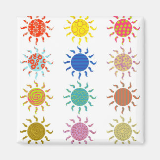 Patterned Suns Magnet