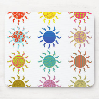 Patterned Suns Mouse Mat