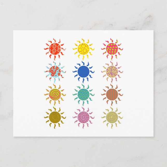 Patterned Suns Postcard (Front)