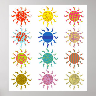 Patterned Suns Poster
