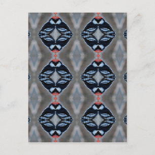 Patternized Male Downy Woodpecker Postcard