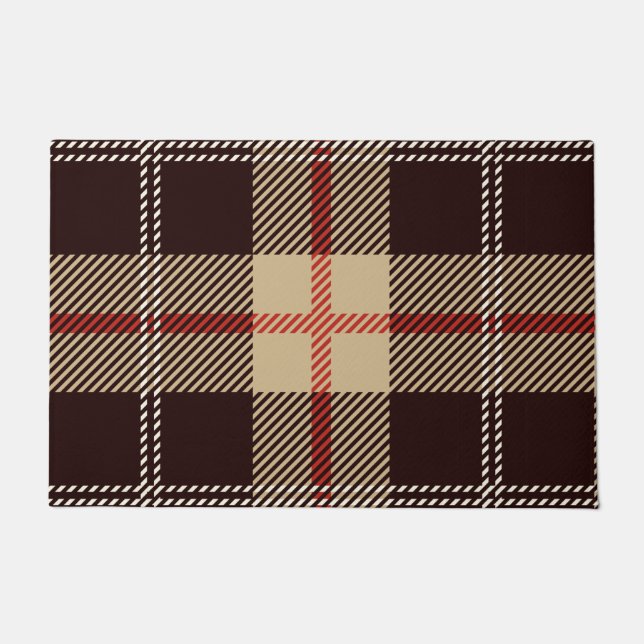 Patternl Stylish Scottish Geometric Vintage  Doormat (Front)