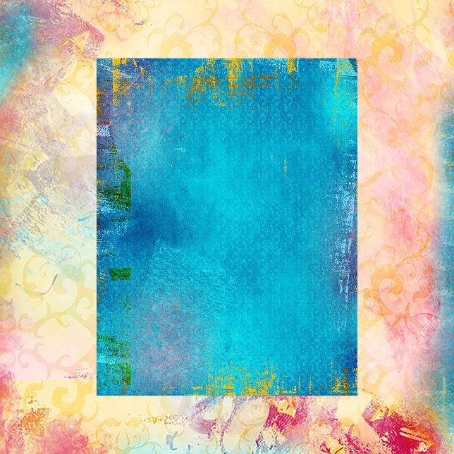 Patterns and Paints Blue Damask Scrapbook Paper (Creator Uploaded)