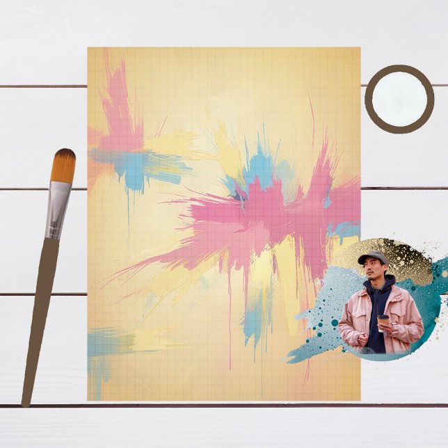 Patterns and Paints Graph Scrapbook Paper (Creator Uploaded)