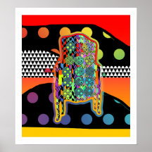  Patterns Armchair Giclee Print