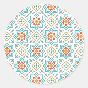 Patterns & Clipart Collection Seamless Decorativ Classic Round Sticker