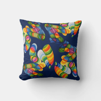 Patterns of colorful spirals cushion