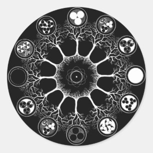 Patterns of Life Mandala Classic Round Sticker