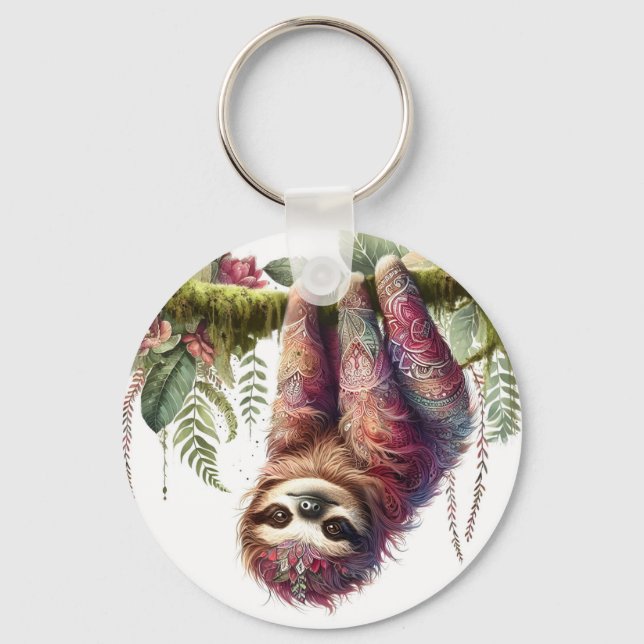 Patterns of Nature - Jungle Sloth Key Ring (Back)