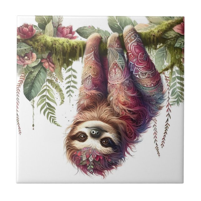 Patterns of Nature - Jungle Sloth Tile (Front)