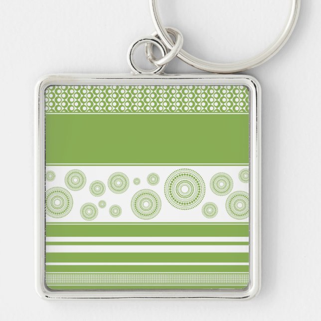 Patterns, Stripes & Circles: 2017 Pantone Greenery Key Ring (Front)
