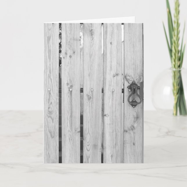 Patterns & Textures Greeting Cards - Wooden Door (Front)