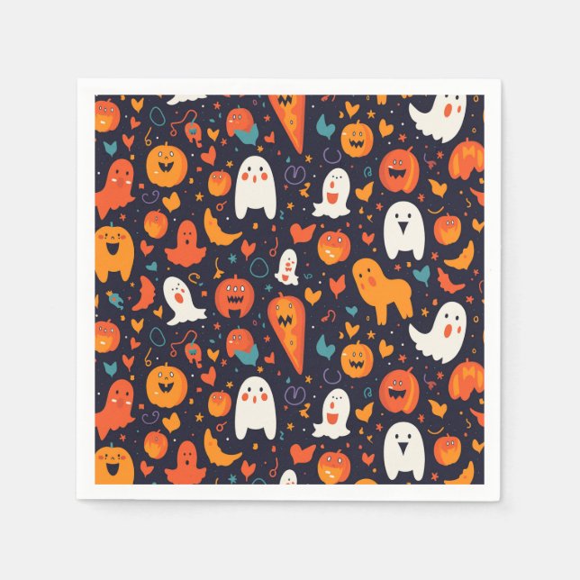 Patterns that capture the charm of Halloween Napkin (Front)