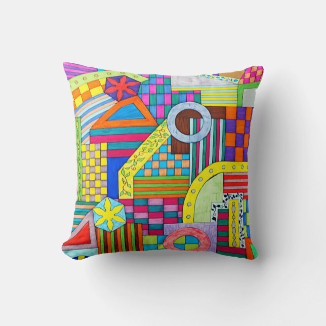 Patterns Vines and Curves Cushion (Front)