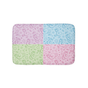 patterns with snakes bath mat