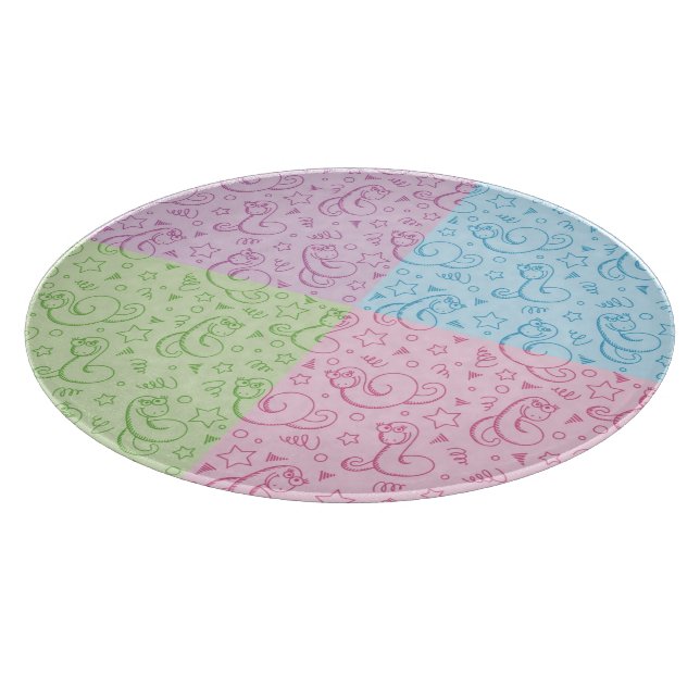 patterns with snakes cutting board (Corner)
