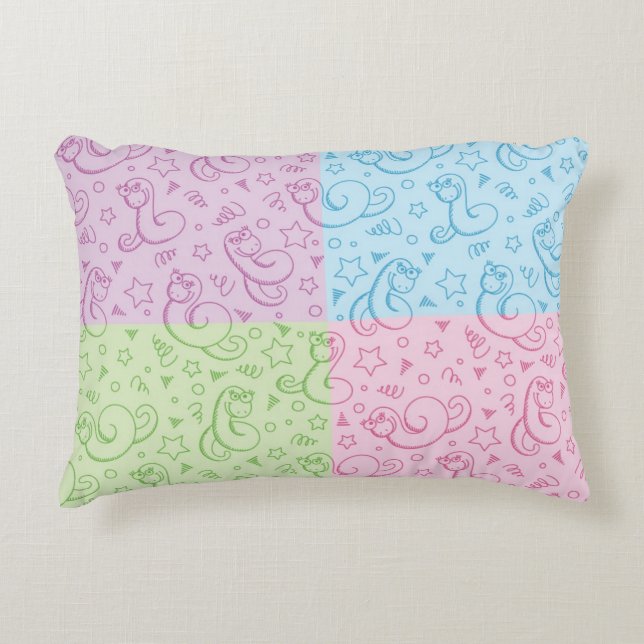 patterns with snakes decorative cushion (Front)